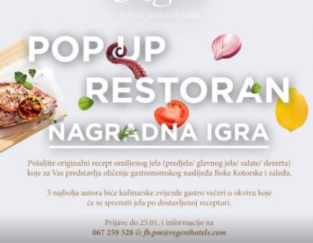 Regent: Završen konkurs gastronomske razglednice Boke kotorske i njenog zaleđa