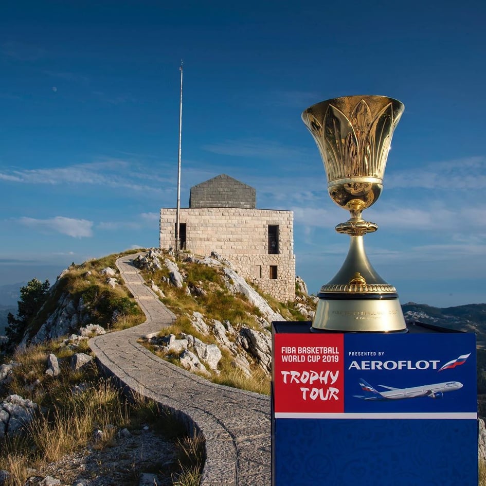 Trofej za prvake svijeta u košarci stigao na Lovćen