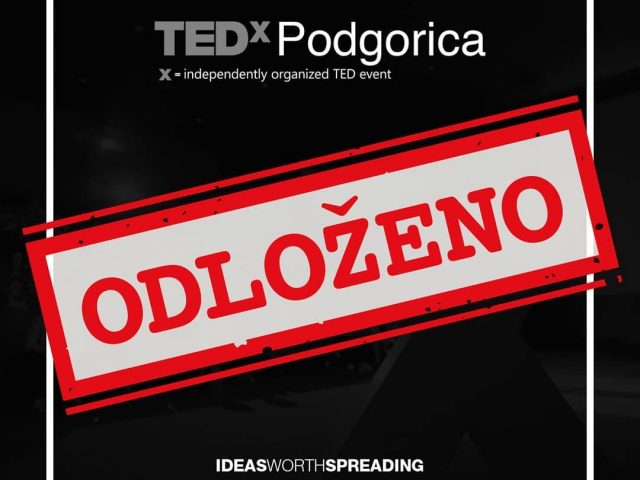 Odložen je i TEDx Podgorica