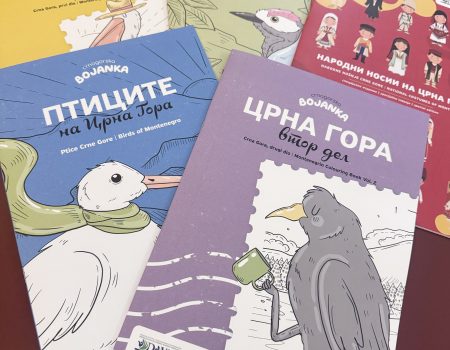 Five editions of the Montenegrin Colouring Book are now available in Macedonian