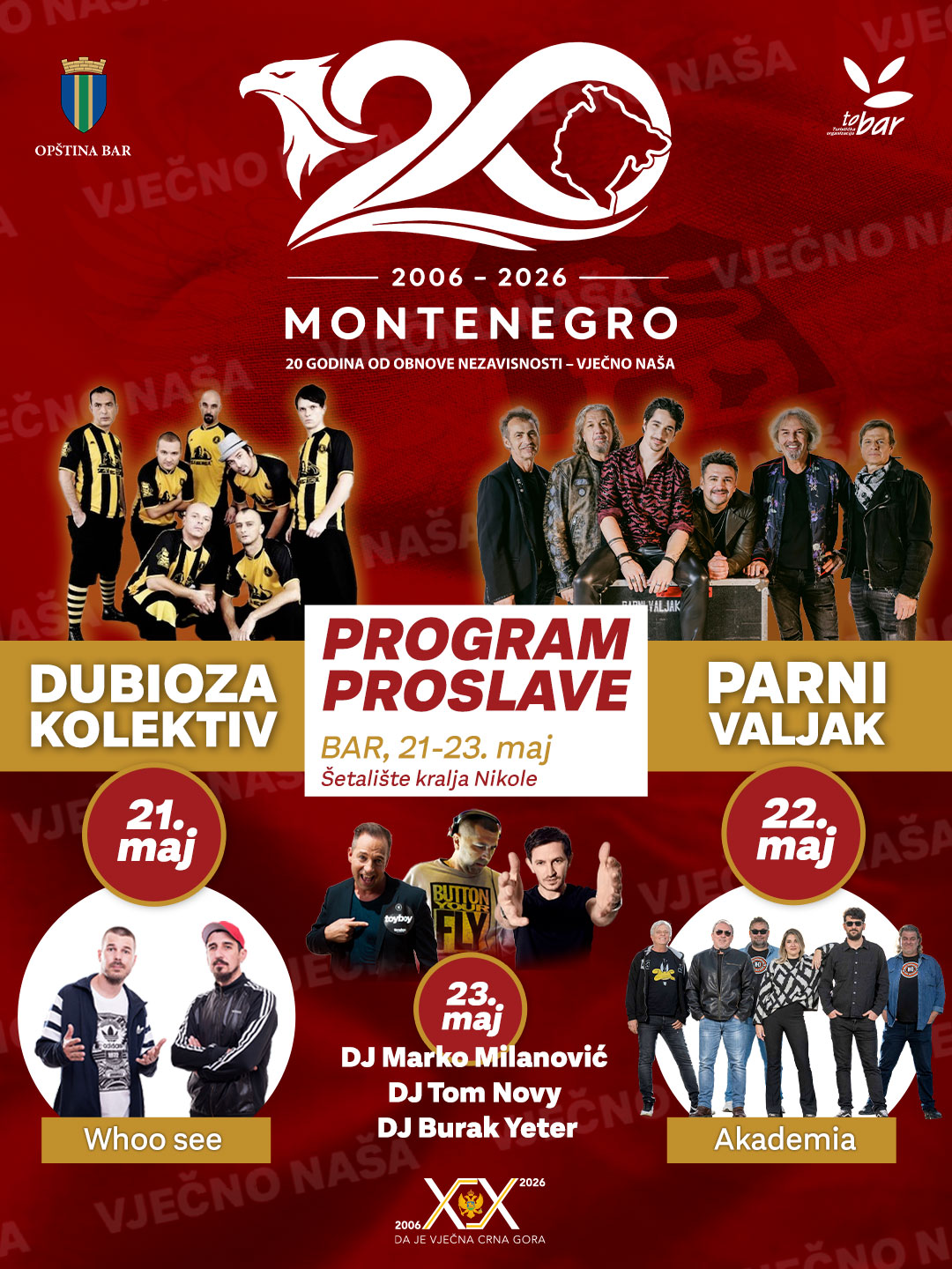 Trodnevni program u Baru povodom 21. maja